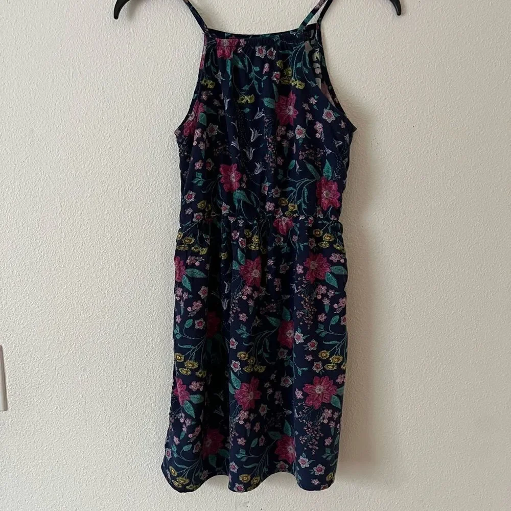 Old navy Dark blue Floral Girl Dress 14